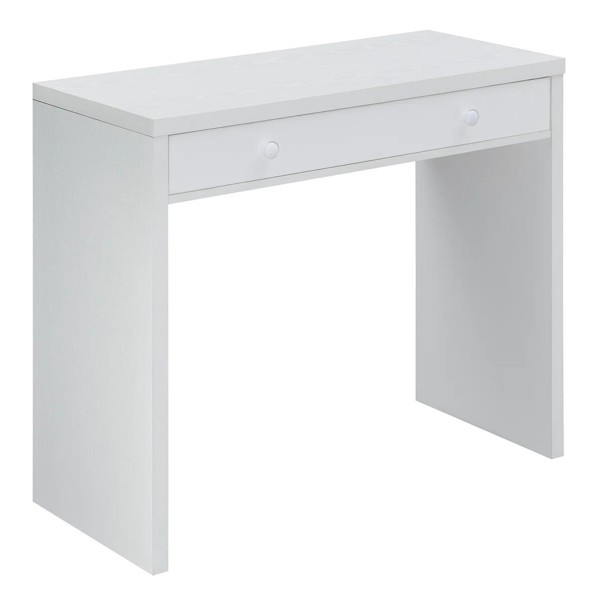 Alisa 36” Writing Desk with Drawer – White | Open Box / New 3