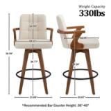 Lorant Swivel Counter Stools – Set of 2 | Beige | Brand New in Box 5