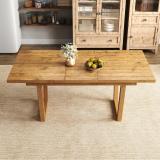 Extendable Solid Wood Dining Table – Brown | Farmhouse Style 3