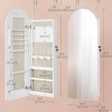 SONGMICS Wide LED Jewelry Cabinet with Arched Mirror | Brand New in Box 3