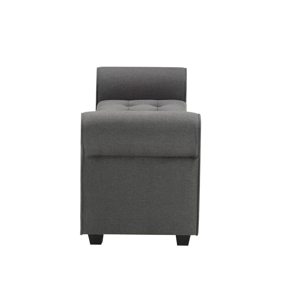 Porthos Home Wena Storage Bench – Dark Gray 5