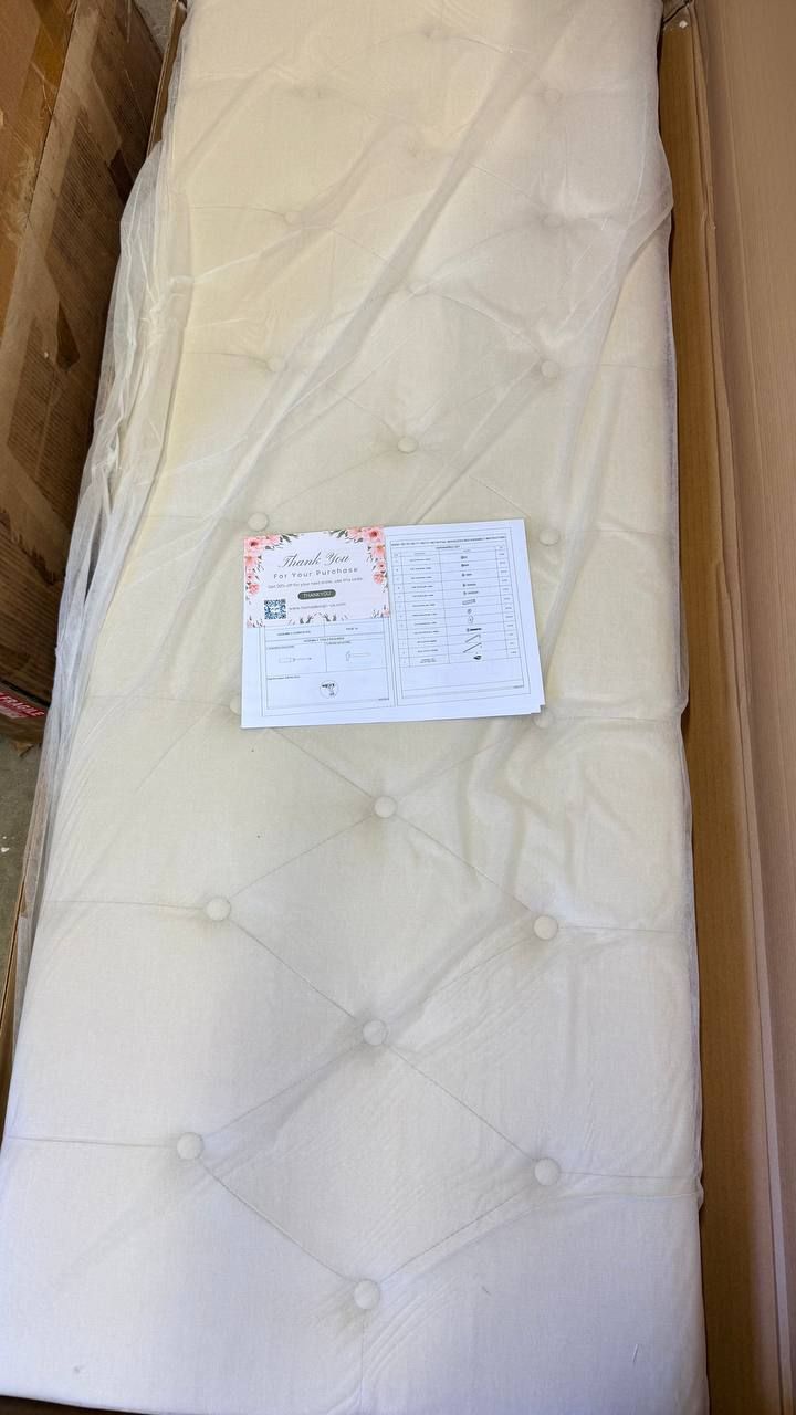 Ambrey Upholstered Queen Bed – Beige | Brand New in Box 8