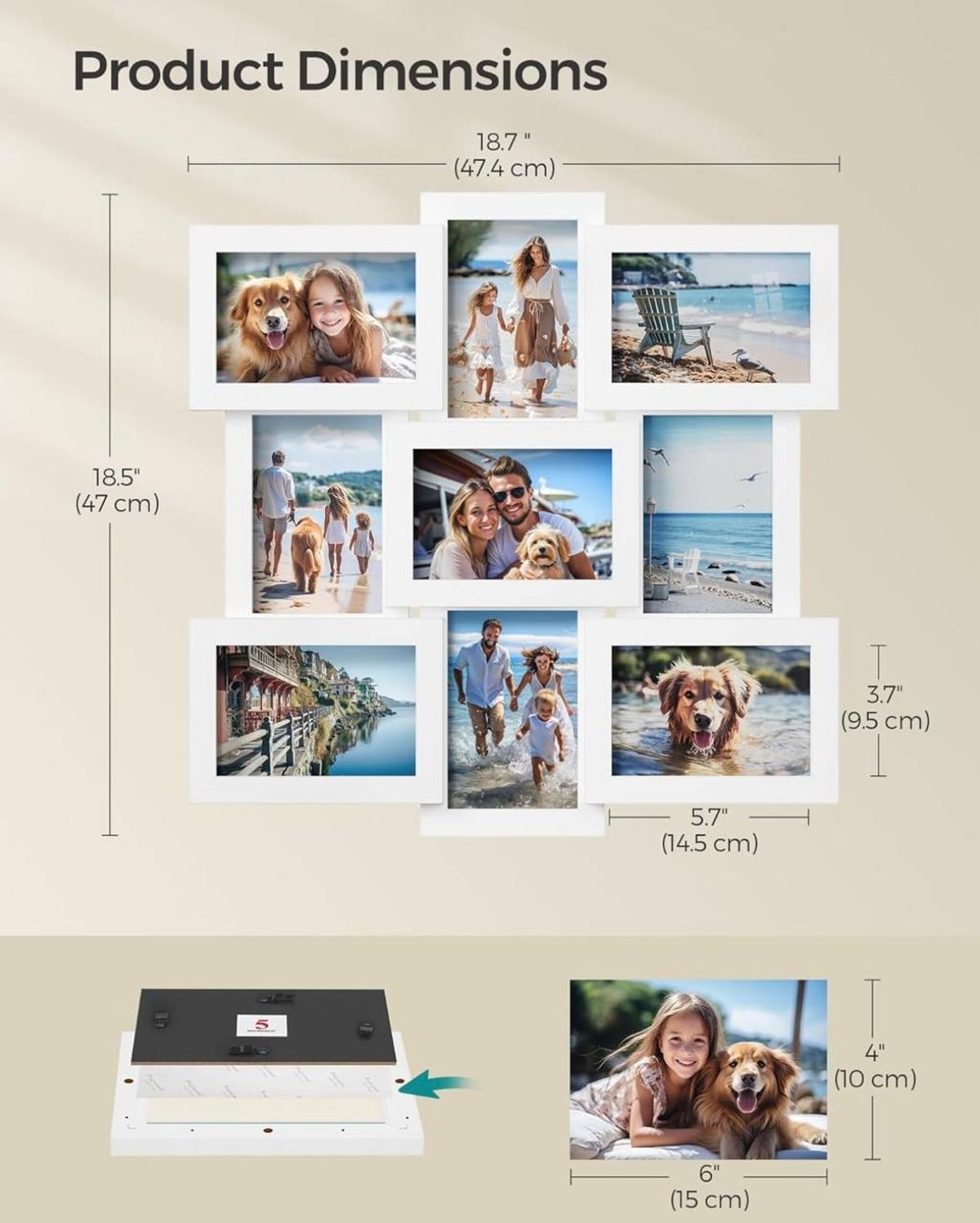 4x6 Collage Picture Frames – 9 Pack | New in Box 5