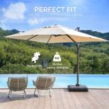 HOMSHADE Heavy-Duty Cantilever Umbrella Base 253–363 lb – NEW IN BOX 3
