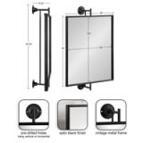 Dunnell Rectangle Pivot Bathroom Wall Mirror – Black 6