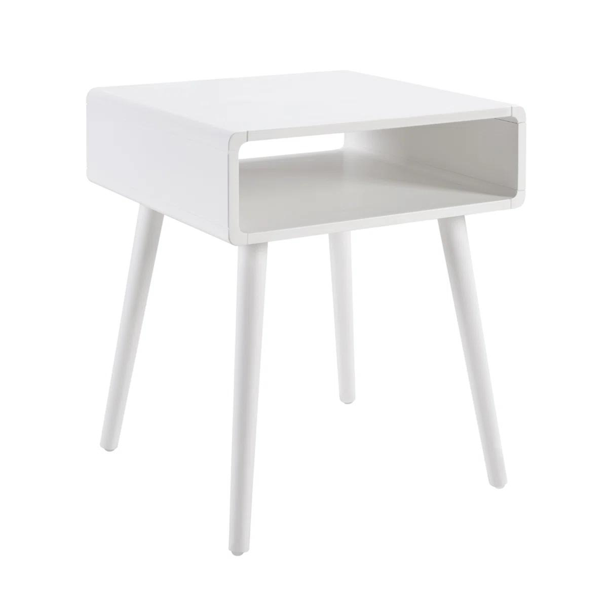  Kays End Table with Shelf – White 4