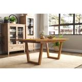 Extendable Solid Wood Dining Table – Brown | Farmhouse Style 9