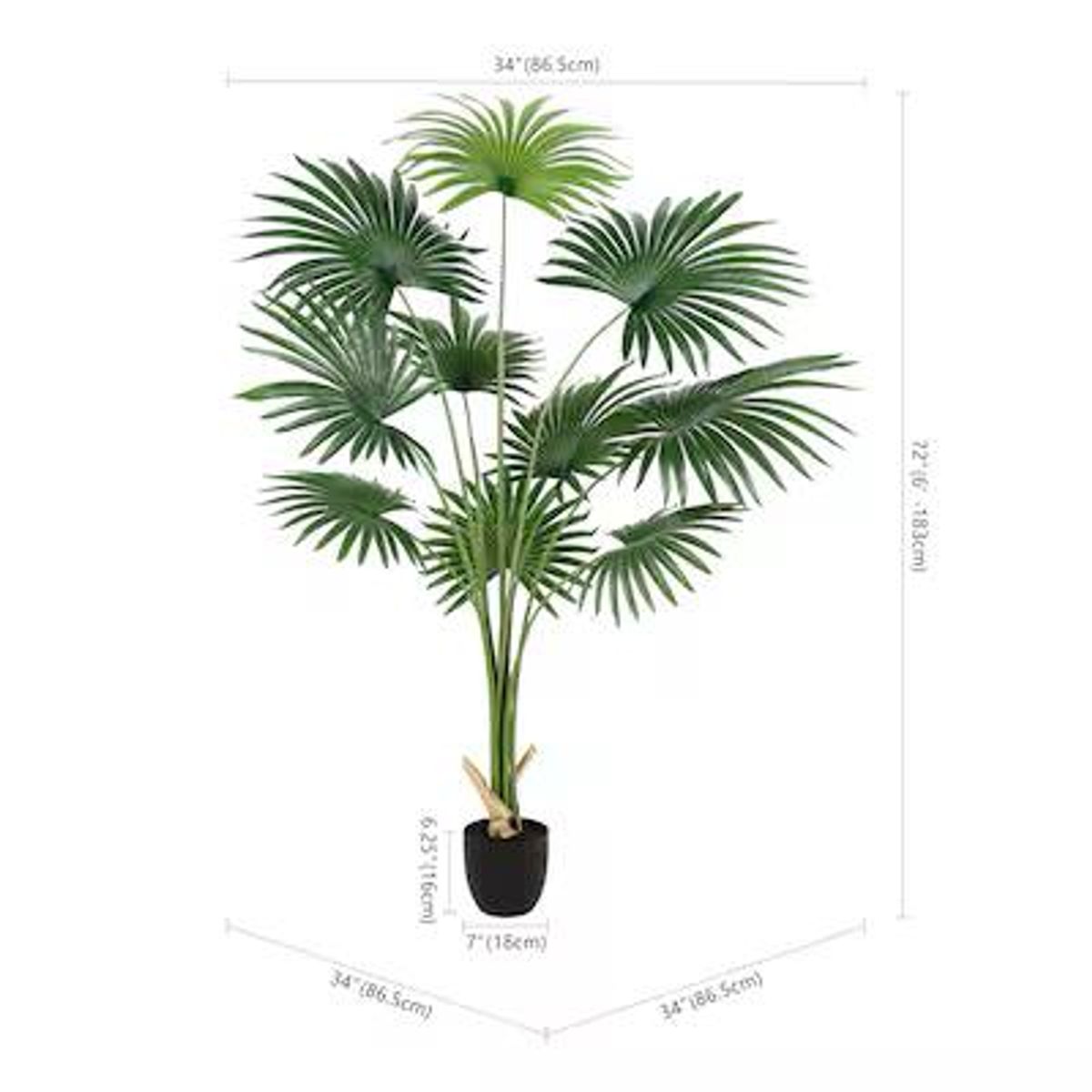 Faux Palm 71” Potted Tree – Safavieh FXP2005A | Brand New 3