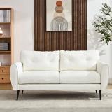 Corvo 61” Faux Leather Loveseat – White (UPH-LVST-BZSFX193WH-2) 1