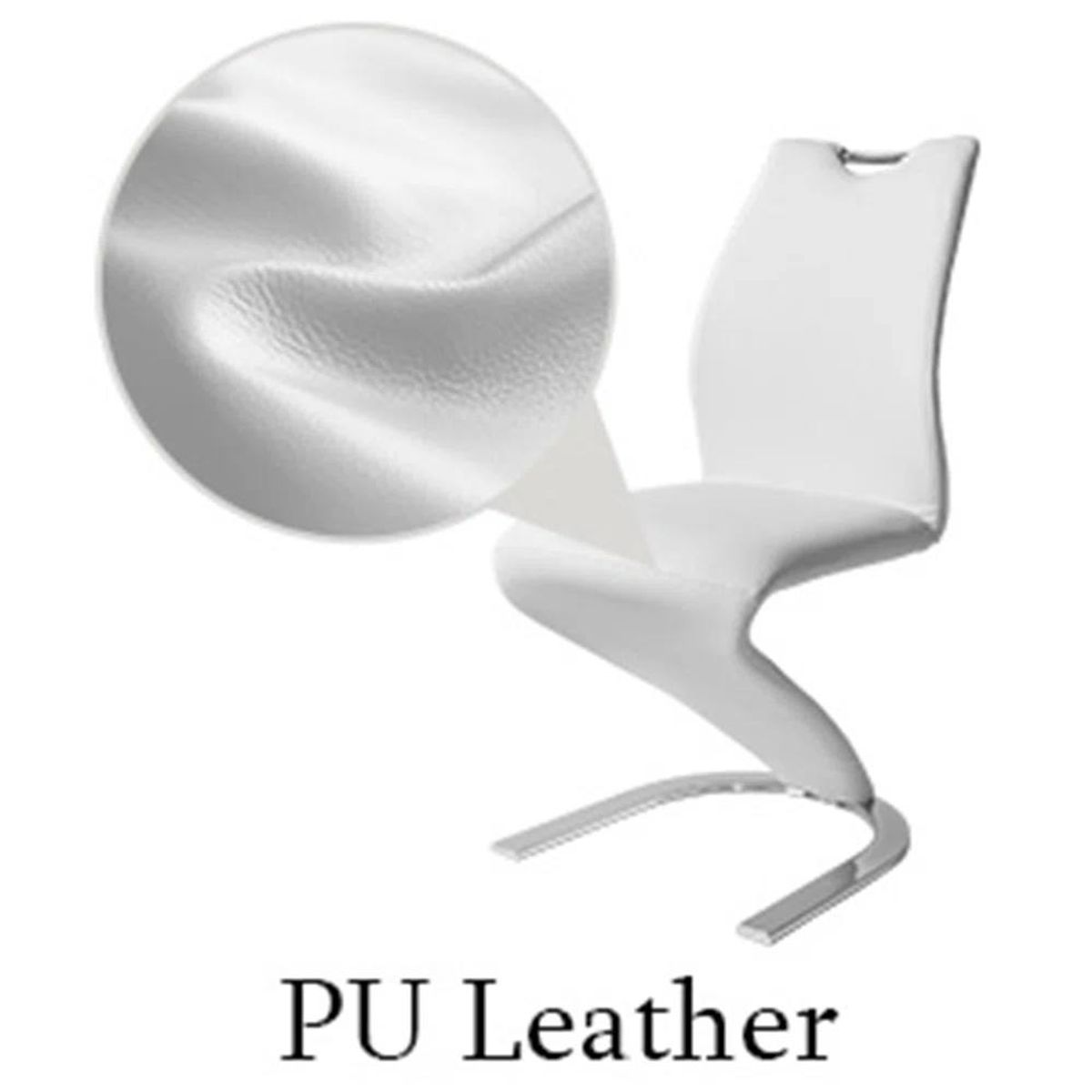 Modern Faux Leather Dining Chairs – Set of 4, White (ZE-2016-WHITE) 3