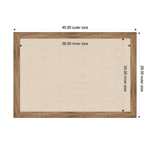 Kate & Laurel Framed Fabric Pinboard – 28” x 40”