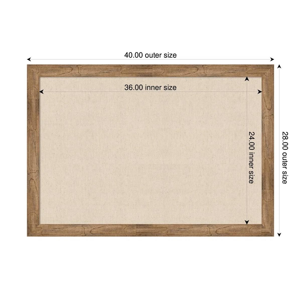 Kate & Laurel Framed Fabric Pinboard – 28” x 40” 2