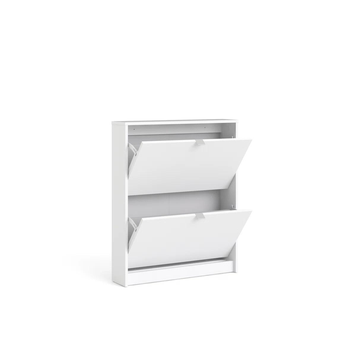 Aula 6-Pair Shoe Storage Cabinet – White 2