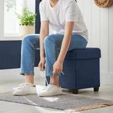  SONGMICS Storage Ottoman Foot Rest – Midnight Blue (ULSF14IN) 2