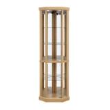 Therris Corner Lighted Curio Cabinet | Oak | Assembled 9