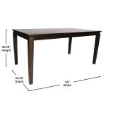 Ballarat Commercial Grade Heavy Duty Solid Wood Dining Table – Dark Brown – NEW IN BOX 6