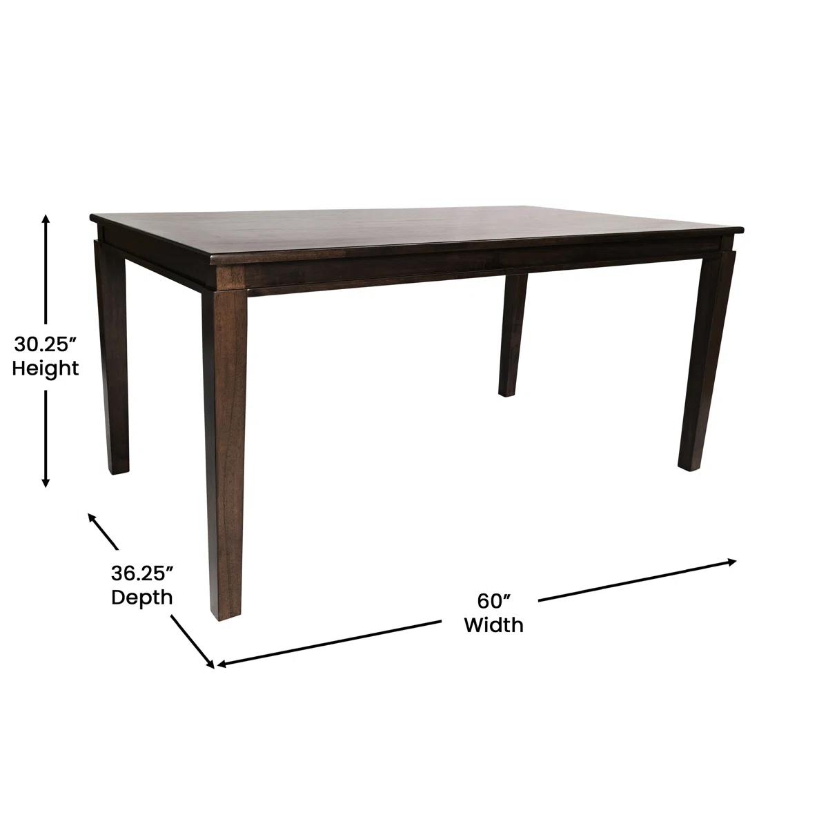 Ballarat Commercial Grade Heavy Duty Solid Wood Dining Table – Dark Brown – NEW IN BOX 6