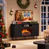 Modern Fireplace TV Stand for TVs up to 80” – NEW & ASSEMBLED!  9