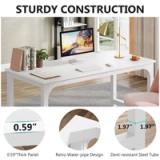 Waltman Modern White Desk | 62.99” Wide | XH-DESK0157-WF | Brand New (open box)  4