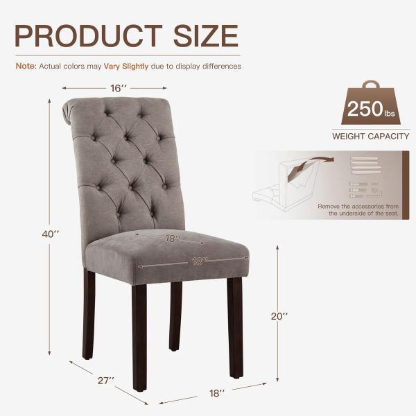 Artemisia Tufted Upholstered Dining Chairs (Set of 2) – Taupe