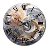 Cosmic Fractal Flowers In Light Blue – Fractals Wall Clock – Medium – CLM84250-C23 2
