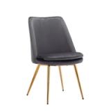 Porthos Home Tori Dining Chair | Grey Velvet | Gold Legs | TFC105 | Brand New 3