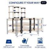  Fleximounts Custom L-Shaped Workbench & Shelving Frame – Model WB107B-L (NEW) 7