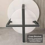 Modern Round Side Table – Marble Finish | 2-Tier Storage | Brand New in Box 4