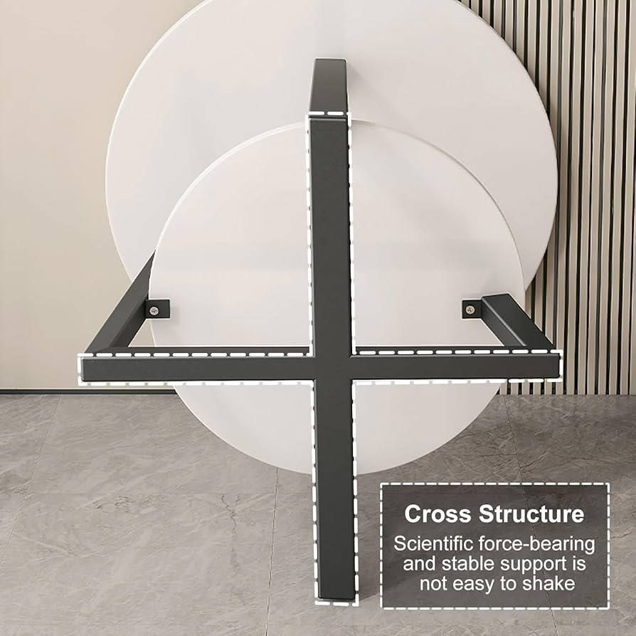 Modern Round Side Table – Marble Finish | 2-Tier Storage | Brand New in Box 4