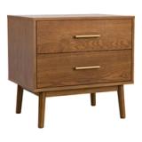 Nevio 2-Drawer Nightstand – Walnut | NEW 5