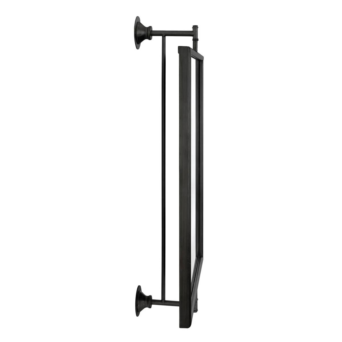 Dunnell Rectangle Pivot Bathroom Wall Mirror – Black 3