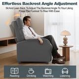Korser Modern Leather Push-Back Recliner Chair 4