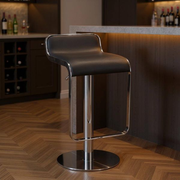 ZUO Equino Adjustable Bar Stool – Black
