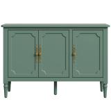 Green 3-Door Storage Cabinet with Adjustable Shelves & Turned Legs | New in Box 4