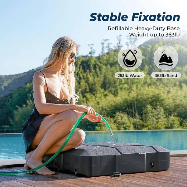 HOMSHADE Heavy-Duty Cantilever Umbrella Base 253–363 lb – NEW IN BOX