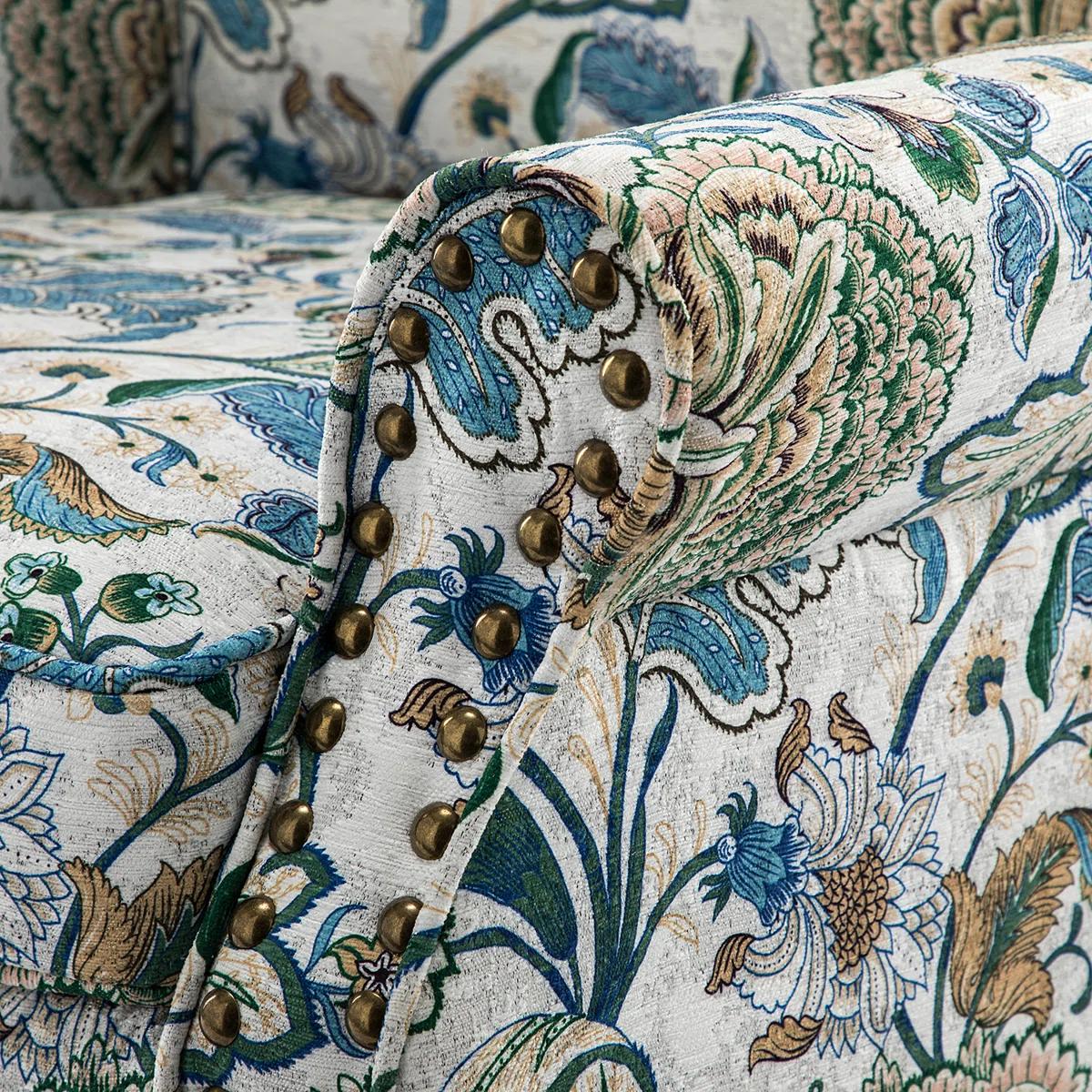 Armchair with Nailhead Trim – Green 5