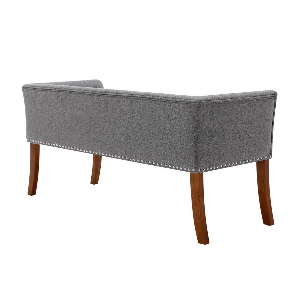 Porthos Home Nevis Upholstered Bench | Grey | QY063A GRY | Brand New 6