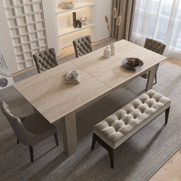 Gimora Extendable Dining Table – Light Wood (HKDM012OA)