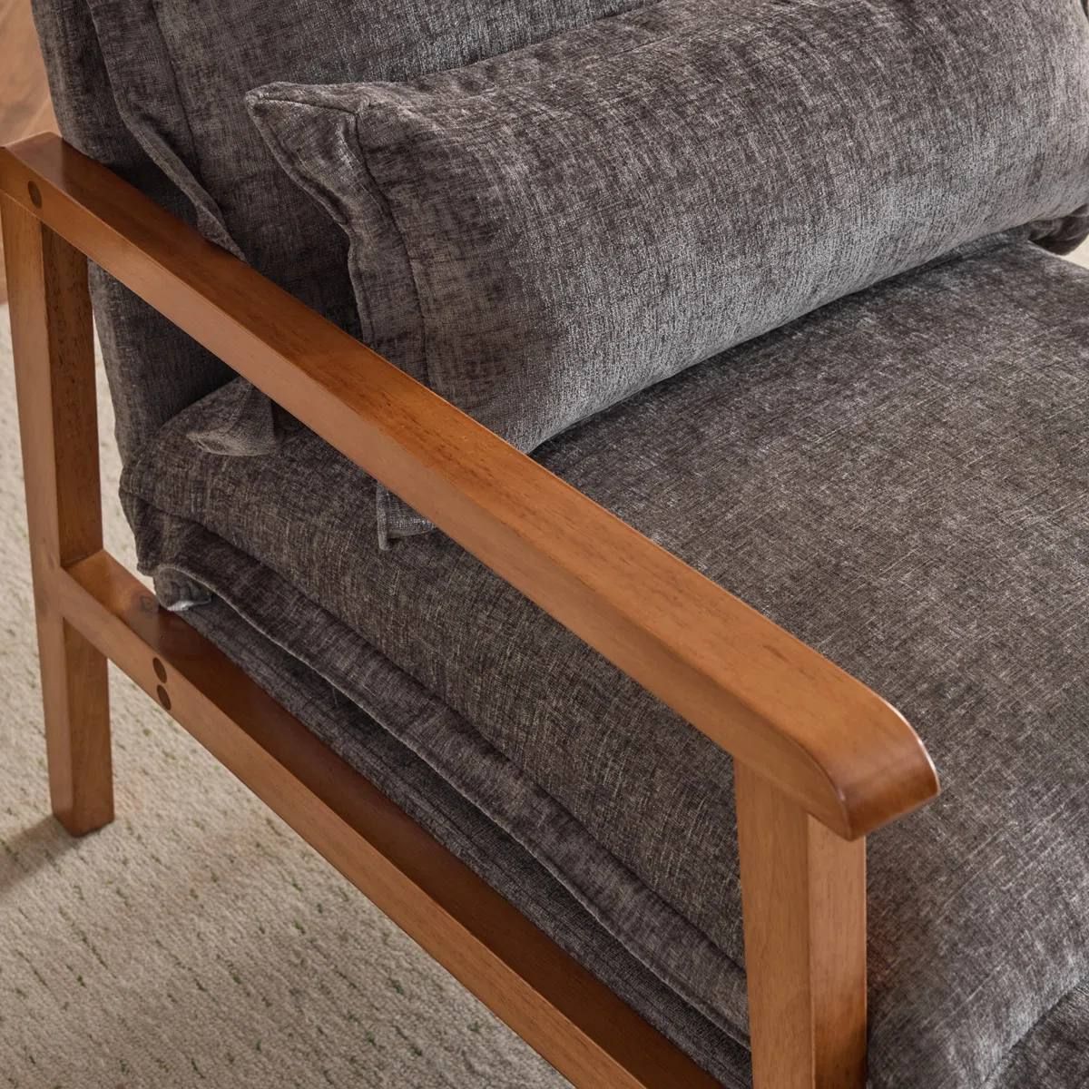 Masson Chenille Accent Chair | Grey Chenille | New in Box 7