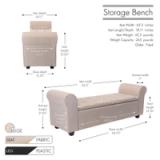 Porthos Home Wena Storage Bench – Beige 2