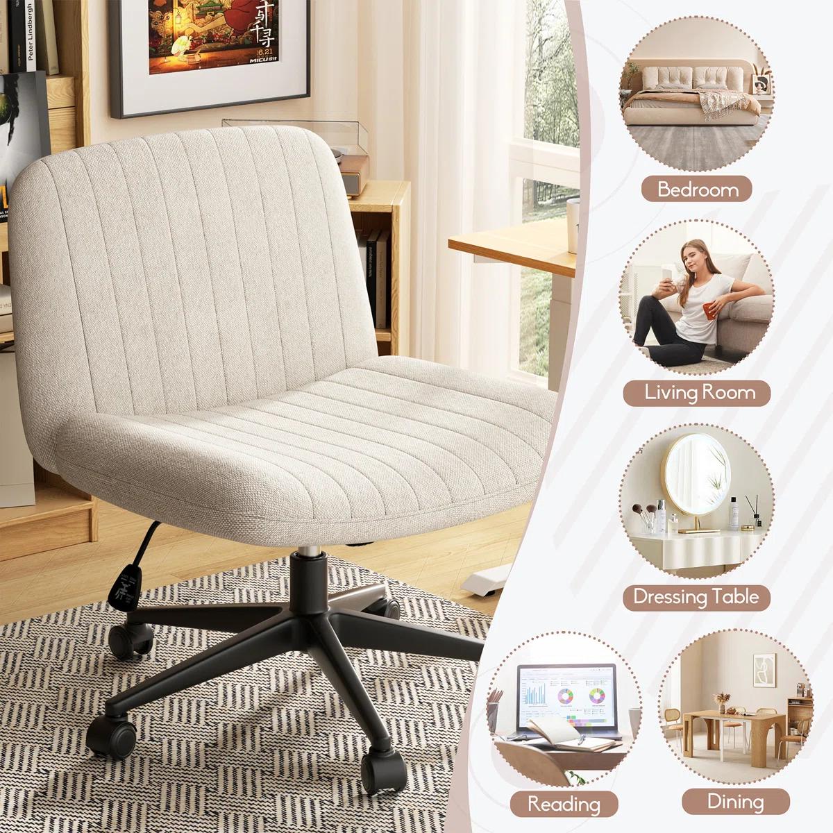 Criss-Cross Office Desk Chair with Wheels 4