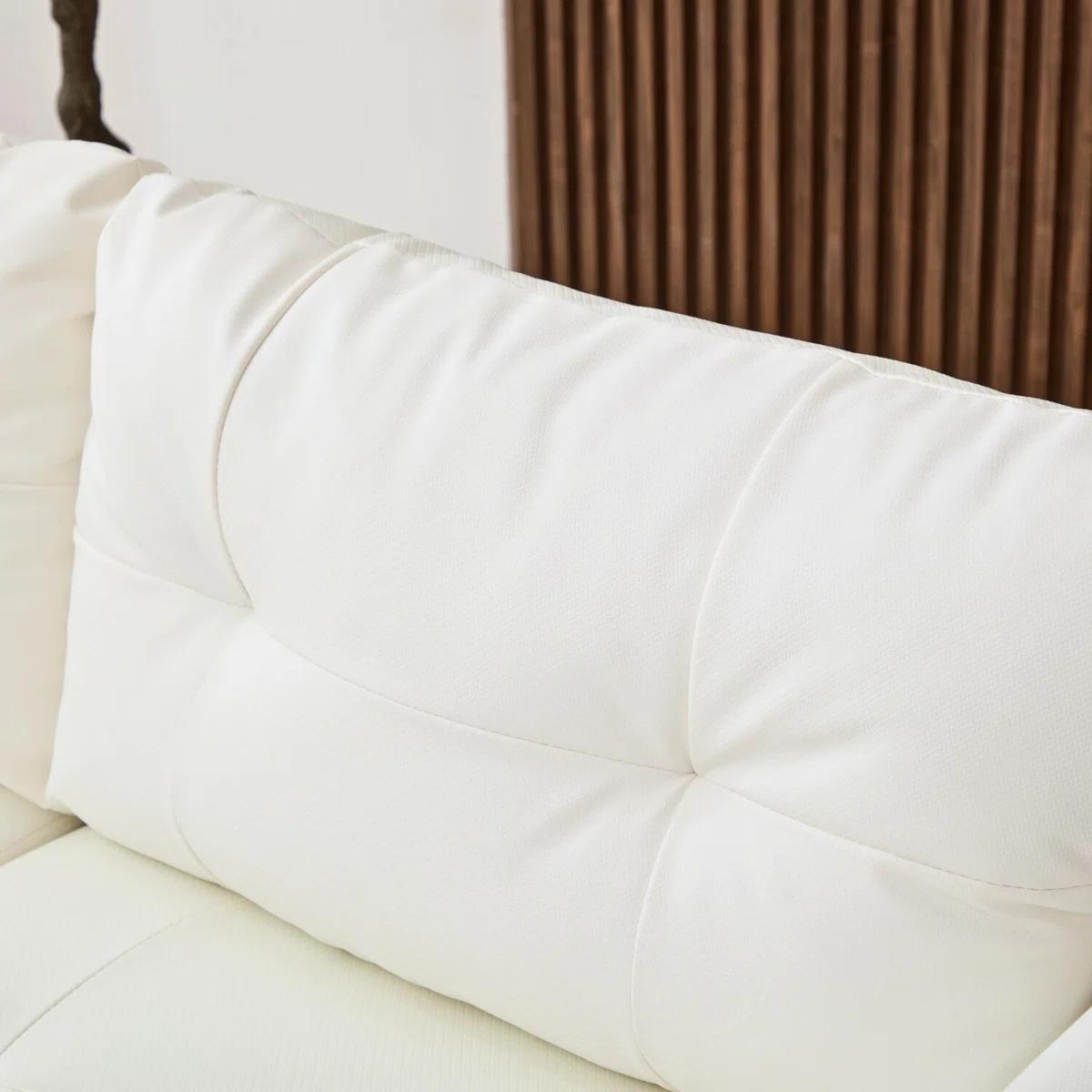 Corvo 61” Faux Leather Loveseat – White (UPH-LVST-BZSFX193WH-2) 5