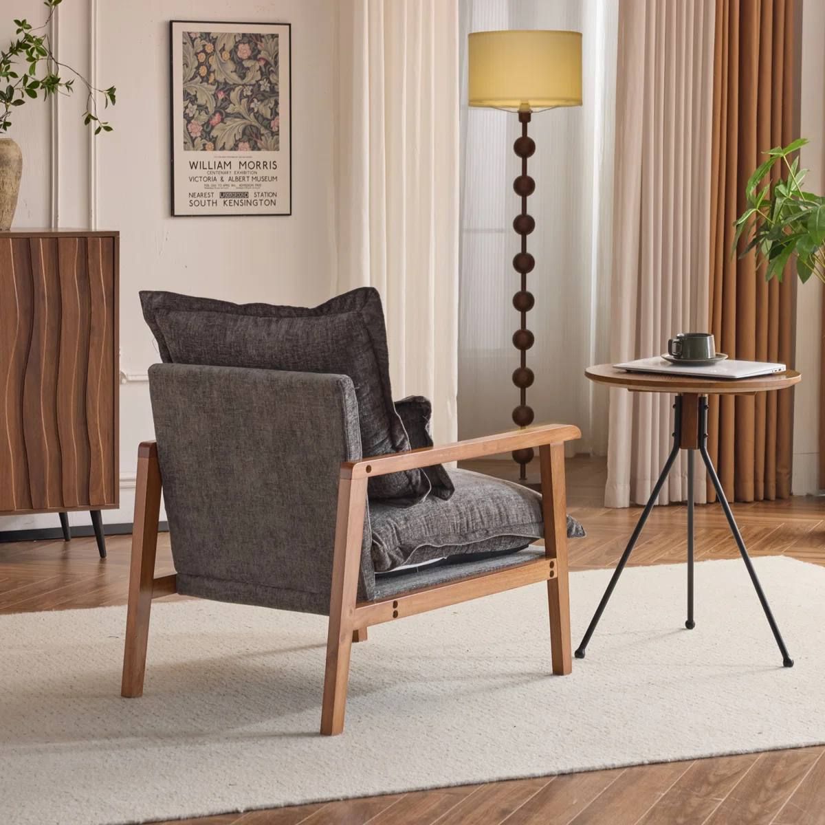 Masson Chenille Accent Chair | Grey Chenille | New in Box 4