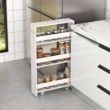 4-Tier Slim Rolling Storage Cart — White | NEW IN BOX 1