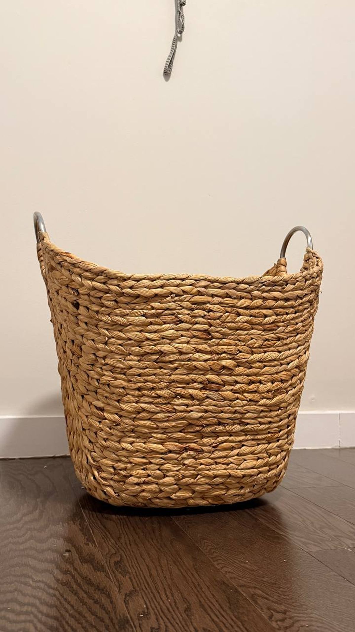 Milnor Seagrass Handmade Woven Storage Basket – Brown/Silver | Brand New 9