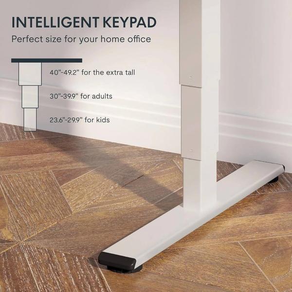 White FLEXISPOT E6 Standing Desk 48x30 – Dual Motor – Premium Setup – NEW