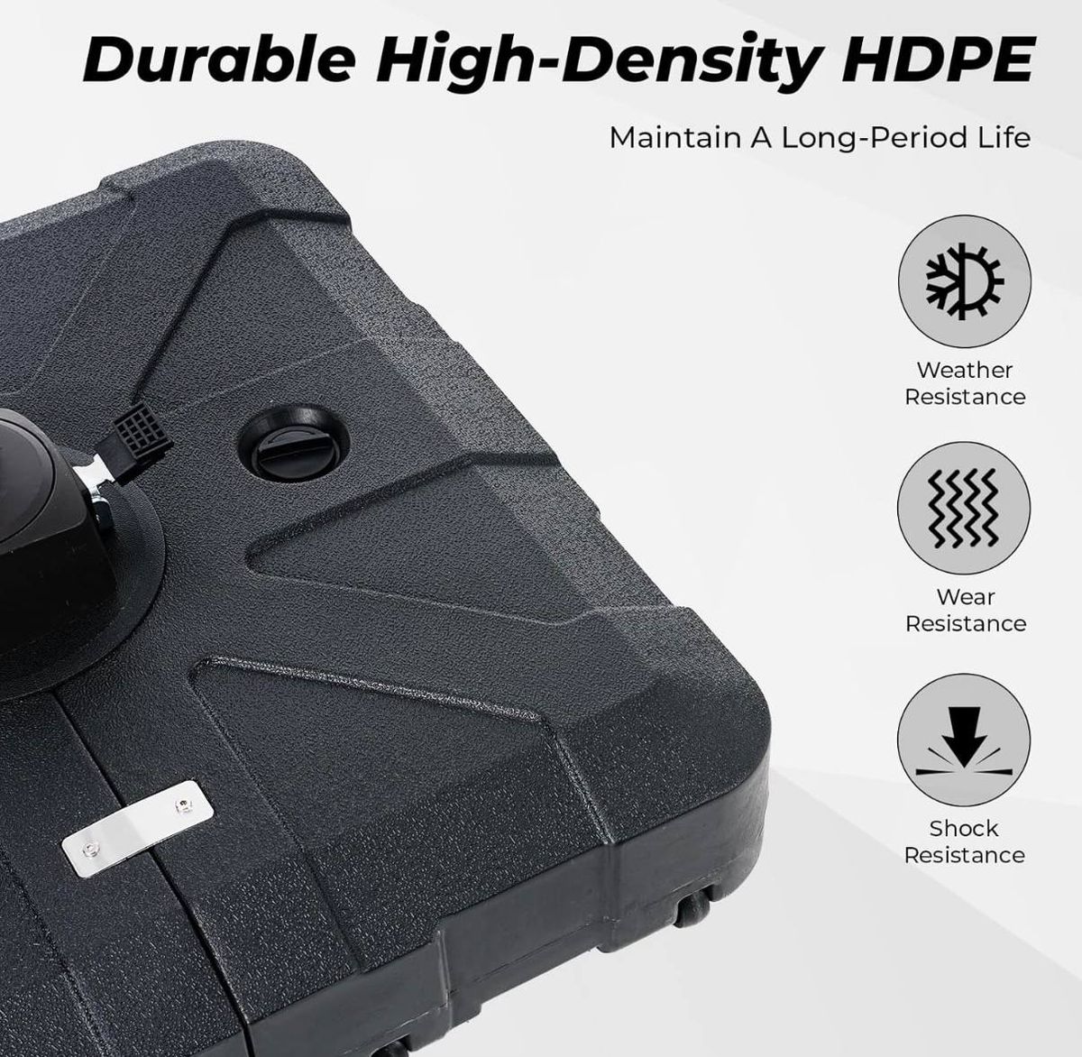 HOMSHADE Heavy-Duty Cantilever Umbrella Base 253–363 lb – NEW IN BOX 4