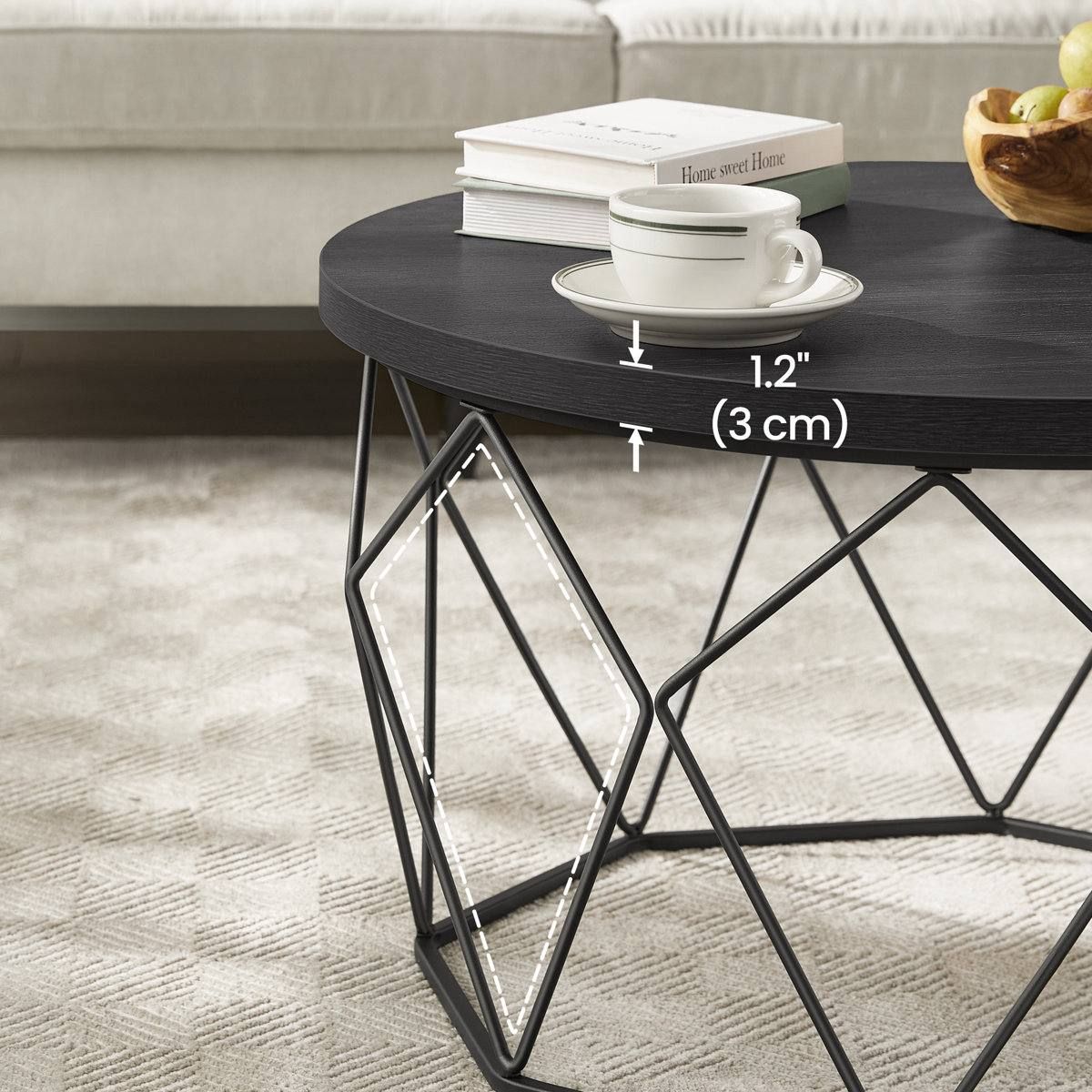 VASAGLE Black Coffee Table – Brand New, Boxed 4