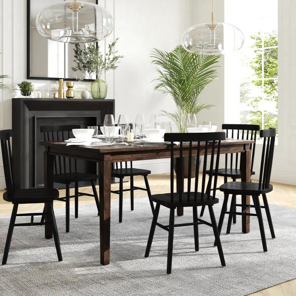 Ballarat Commercial Grade Heavy Duty Solid Wood Dining Table – Dark Brown – NEW IN BOX