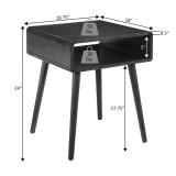  Kays End Table with Shelf – White 2